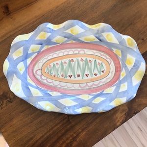 MacKenzie Childs fluted platter